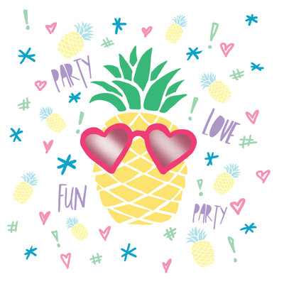 Cool Pineapple - Wrapped Canvas Painting