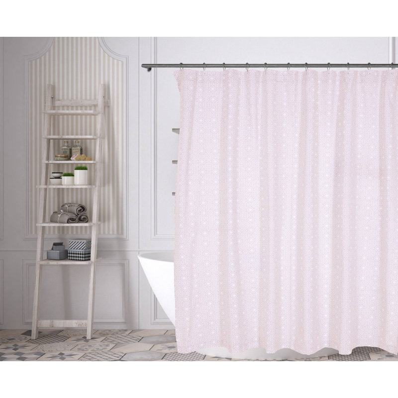 Rideau de douche simple 100% coton Spooner, Rougir