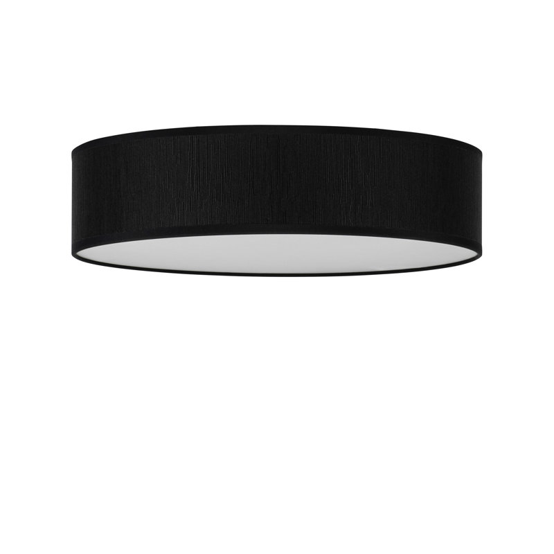 Doce Fabric Flush Mount, Black