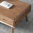 Solid Ash Wood Coffee Table with Recessed Handles
