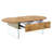 Natural Oval Double Drawer Coffee Table - 43.3"X23.6" Multi-Functional Design.Coffee Table With Double Drawers. The Board Surface Is MDF Sticker