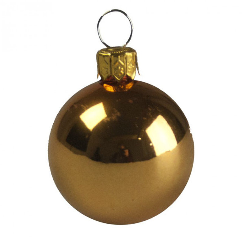 Ball Ornament, 4cm H x 4cm W x 4cm D, Rose Gold Shiny