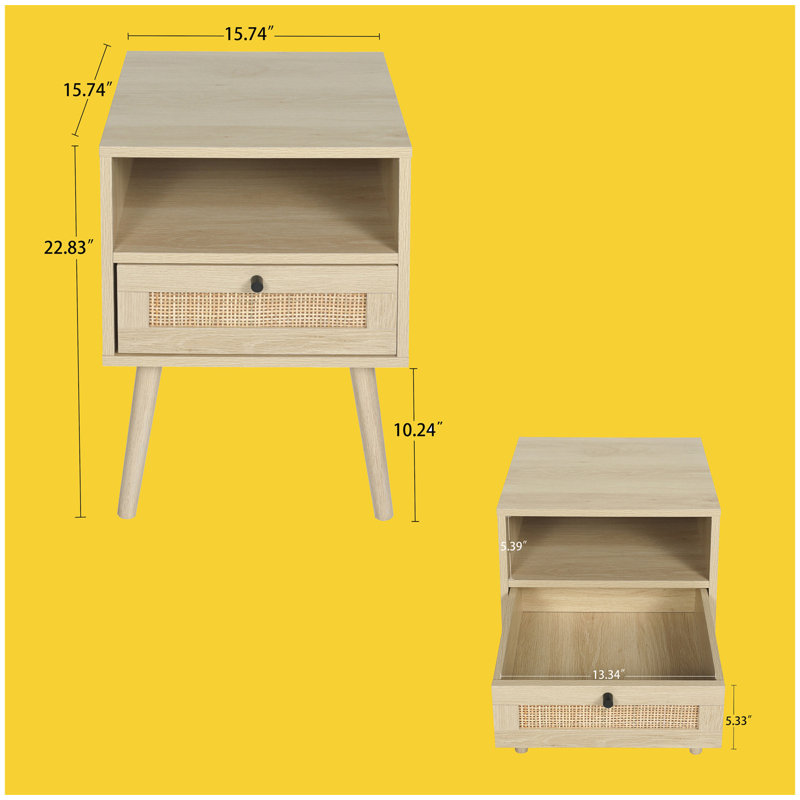 Table de chevet 1 tiroir en bois