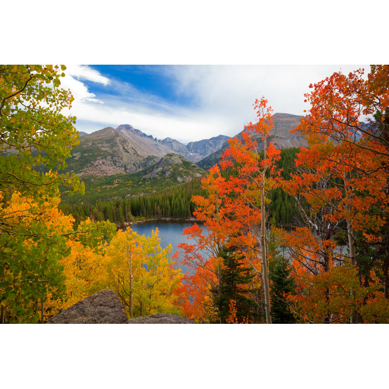 Bear Lake Autumn by Sneffelsclimber - Wrapped Canvas Print, 30cm H x 46cm W