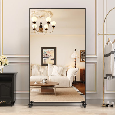 Miroir carré 67X40 pouces noir