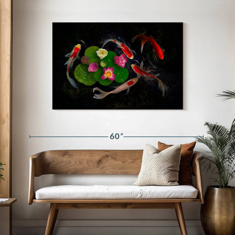 Brampt Floral Koi, 30" H x 45" W