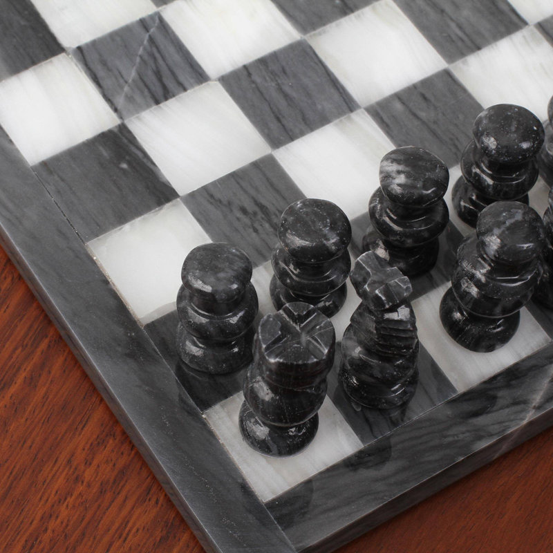 Egil Ivy Bronx 2 Player Marble Chess, Checkers, And Backgammon Set