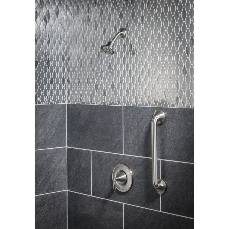 Barre d’appui Eva, H 3,7 po x l 13,5 po x P 2,8 po, Nickel brossé