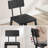 Set Of 2 Bar Stools, Bar Height Stools, Tall Bar Stools With Back, Bar Chairs, Steel Frame, Industrial Style-142944061