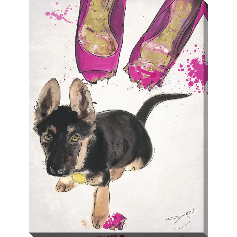 «New Shoes», reproduction de peinture à l'eau sur toile encadrée, H 30 po x l 18 po x P 1 po, Toile tendue