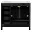 Meuble-lavabo noir 36 po avec lavabo en céramique. Rangement abondant: 2 portes, 5 tiroirs. Dimensions compactes de l 36 po x P 18 po x H 33,9 po. Bois massif et fabrication. Poignées chics en argent pour l'esthétique. Pratique-1014568070