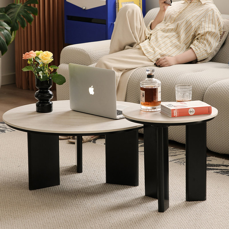 Modern creative rock plate coffee table