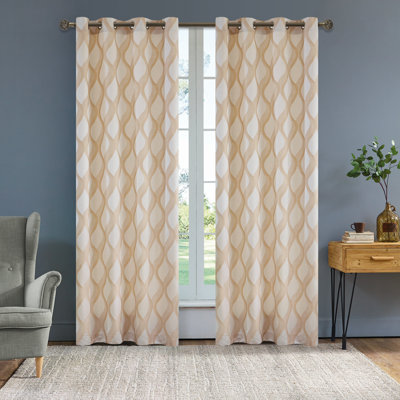 Panneau de rideau simple occultant et occultant ikat room Campana