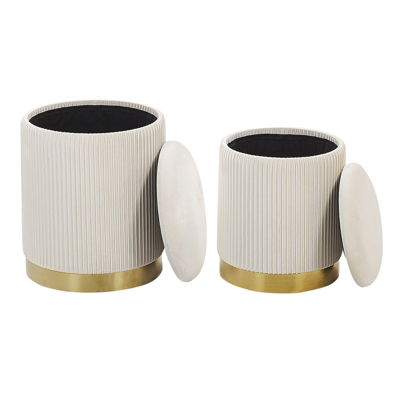Manufactured Wood Accent Stool, White