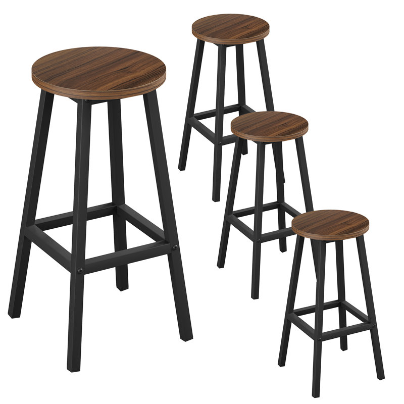 Talio Counter Stool with Metal Frame, Brown/Black