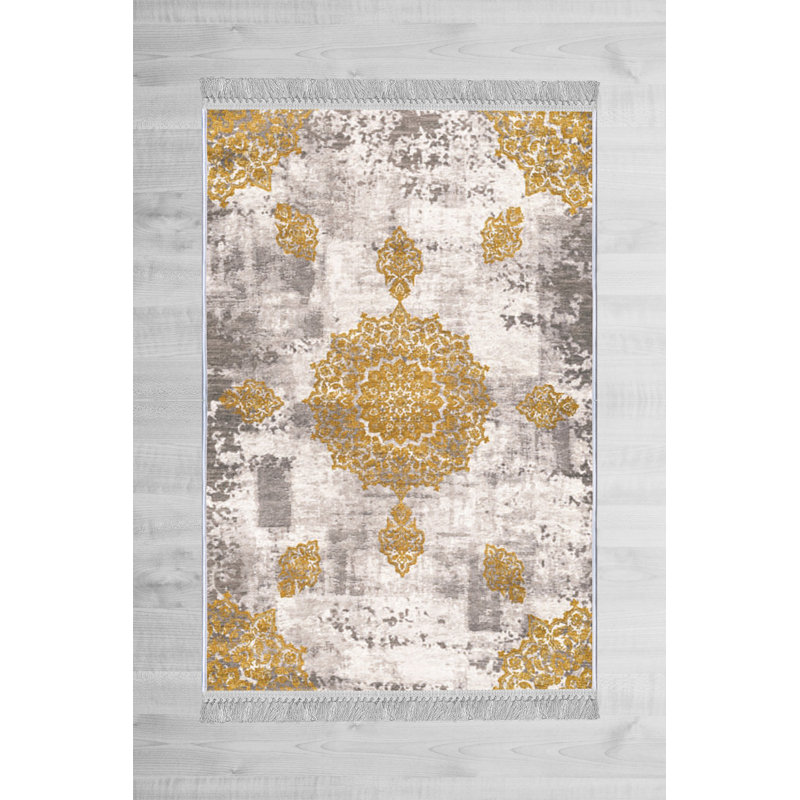Luxurious Velvet Area Rug (4.6 x 7.2 ft), 100% Antibacterial Fabric, Non-Slip Cotton Backing, Pile Height: 0.4 in | Machine Washable, 3D Digital Print Design | Perfect for Living Room & Bedroom Decor, Soft & Durable