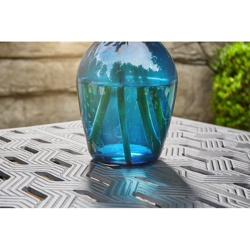 Merge Tables Outdoor Dining Table, Textured Pewter