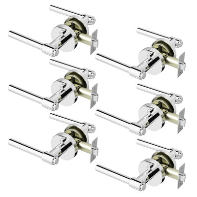 Levier de porte d'intimité Zen de style moderne dissimulé pour (lit et salle de bain) - Style minimaliste élégant en chrome