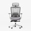 Fauteuil de bureau ergochair maille soutien lombaire gris froid-2012912479-2012912467-2012912469