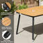 Ensemble de salle à manger rectangulaire pour patio pour 6 personnes avec trou pour parasol, structure en aluminium et fauteuils inclinables pliés L 70,9 po x l 33,1 po-1698186883-1698186894