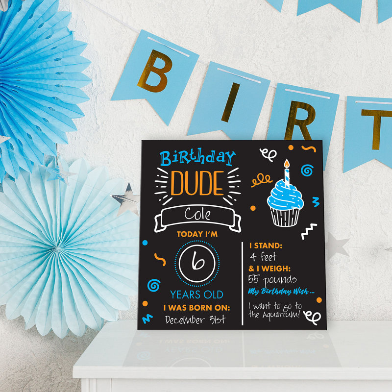 Tableau d'anniversaire «Birthday Dude»