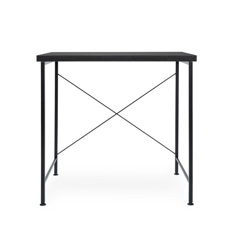 Malasha Metal Base Writing Desk, Black, Black