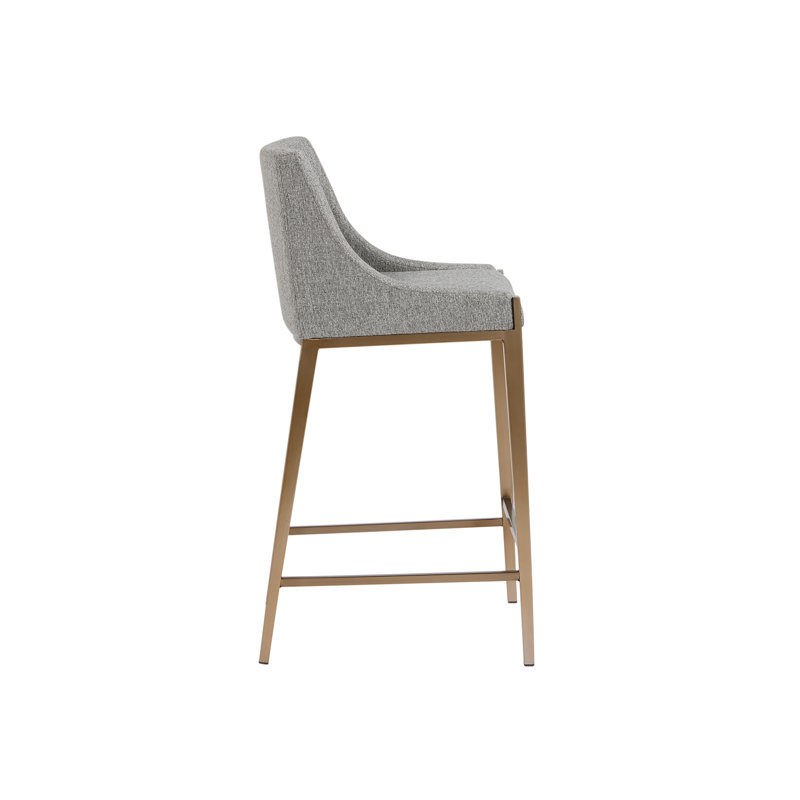 Nate Upholstered Stool, Pebble