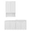 Meuble-lavabo moderne blanc brillant 48 po avec lavabo en résine, portes à fermeture en douceur, 1 armoire murale et armoire latérale, quincaillerie de porte de fermeture à option de rangement, conception à fixation flottante, contreplaqué