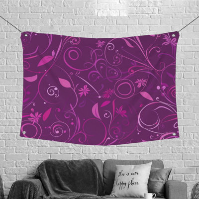 Floral Art Bathroom Fabric Tapestry