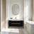 35.4" Modern Bathroom Vanity With Undermount Sink, Sintered Stone Top, Waterproof Multi-Layer Solid Wood, 4 Drawers Storage, Free-Standing/Wall-Mounted