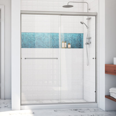 Leser - W x 60.375'' H Bypass Door Semi-Frameless Shower Door with