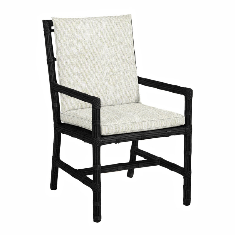 Fauteuil Newport tissé - Onyx, Pas de soudure, Rollo crème, Onyx