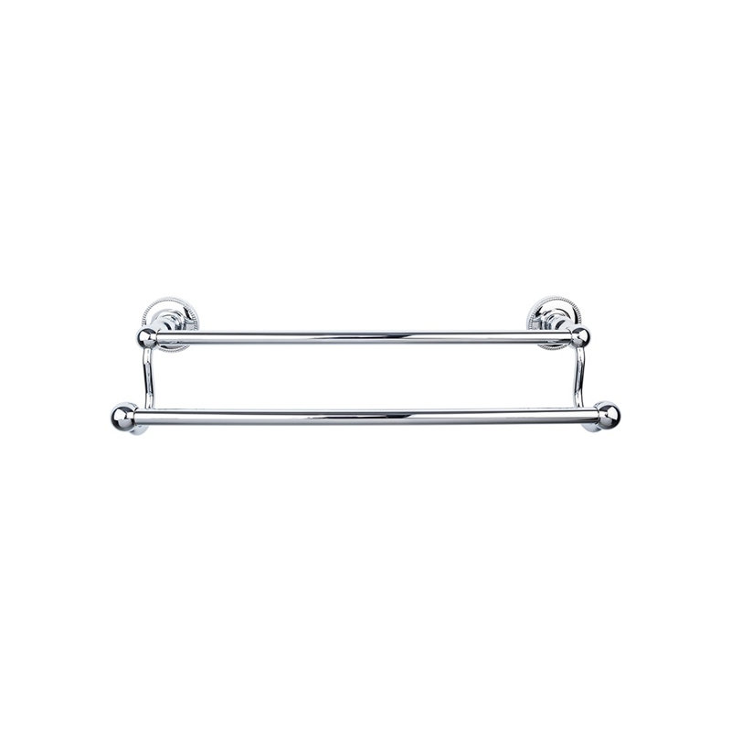 Edwardian Bath Double 32 1/2" Wall Mounted  Towel Bar, Polished Chrome