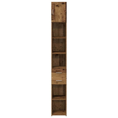Slim Storage Cabinet 30X42.5X225 Cm Engineered Wood