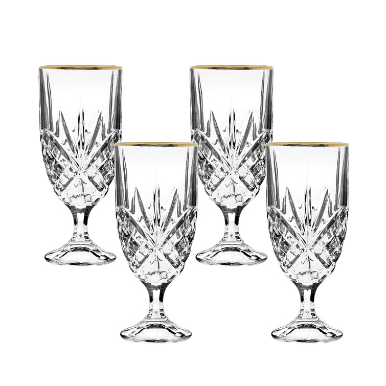 Godinger Dublin Champagne Coupe Crystal Glass Set of 4