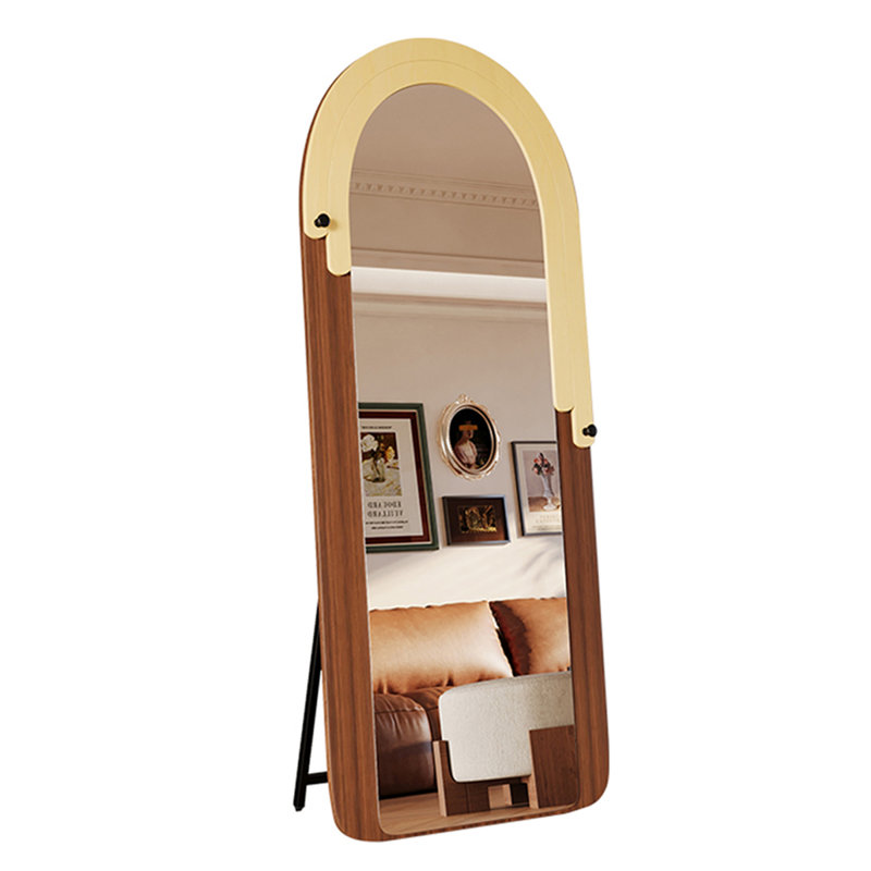 Mid-Century Arched Solid Wood Full-Length Mirror, 62,99 po x 23,62 po
