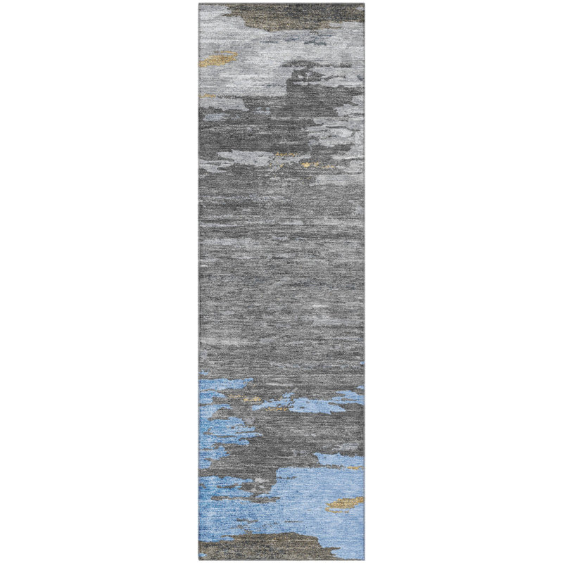 Premium Machine Washable Ansley Abstract Rug, Runner 2'3" x 7'6"
