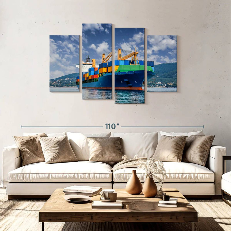 Mehar Merchant Container Ship, 48" H x 75" W