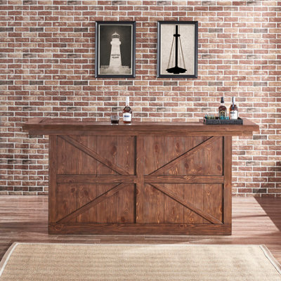 Bristol 86'' Solid Wood Home Bar