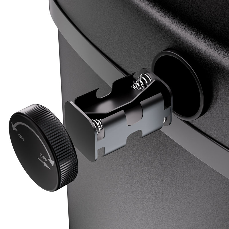 Rontavis Stainless Steel Kitchen Trash Can, Black, 71cm H x 40cm W x 29cm D