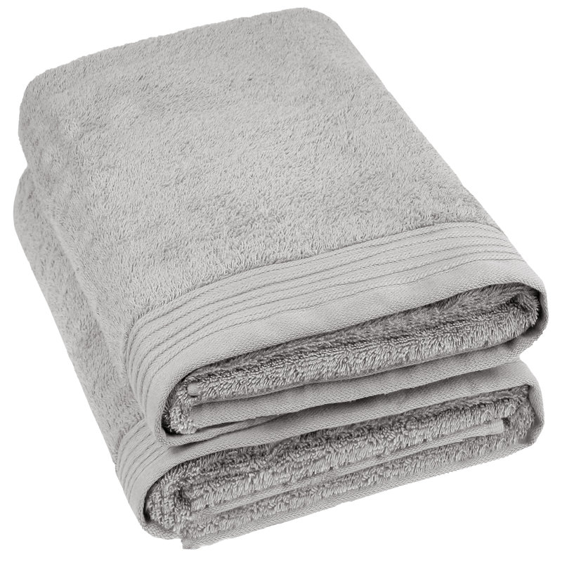 Lorena Midweight Bath Sheet, Silver