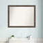 Miroir mural non biseauté en bois franc Moka-1868621066