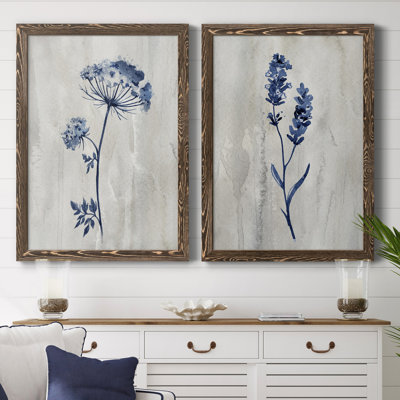 " Indigo Botanical I " 2 - Pieces