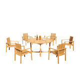 Outdoor 6 - Piece Teak Dining Set