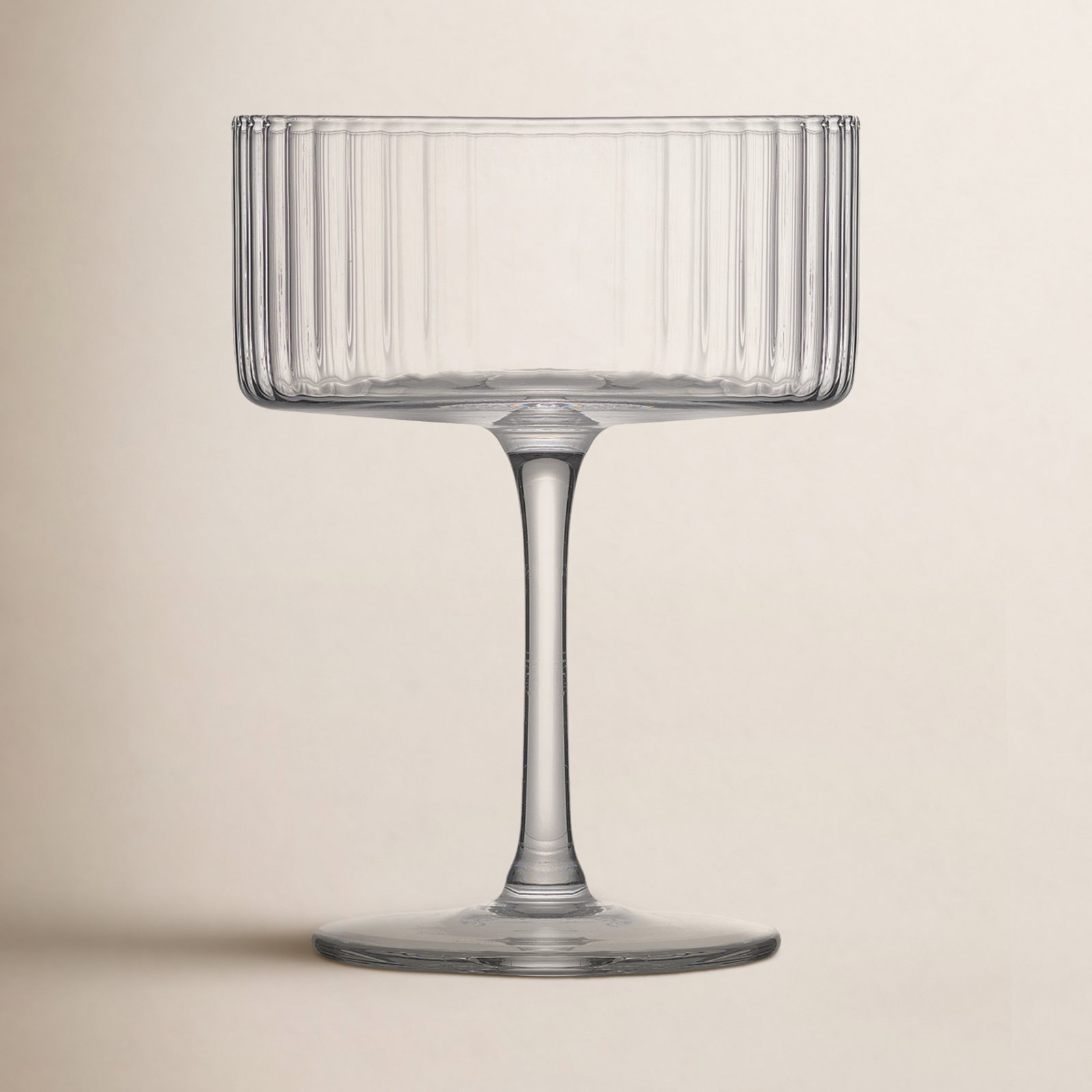 JoyJolt Elle Fluted Coupe Martini Glasses, 10oz