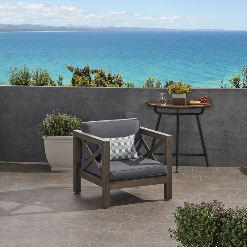 CHAISE CLUB, Brun, Gris foncé
