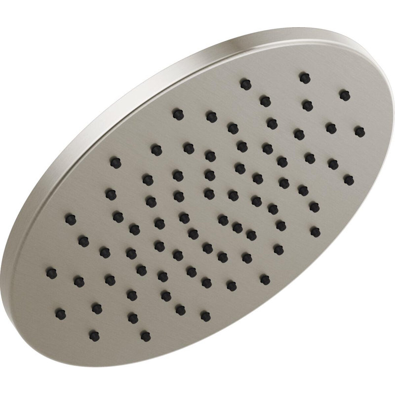 Rain Fixed Shower Head with H2Okinetic Technology, Lumicoat Stainless