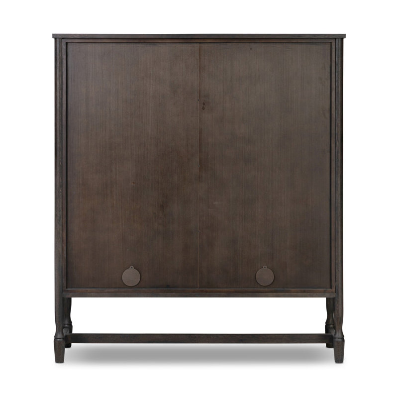 Bari Wide Cabinet, Smoked Black Resawn Oak