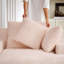 Très grande chaise longue d'intérieur, canapé rembourré en velours côtelé, aucun assemblage requis, canapé-lit confortable-117949594