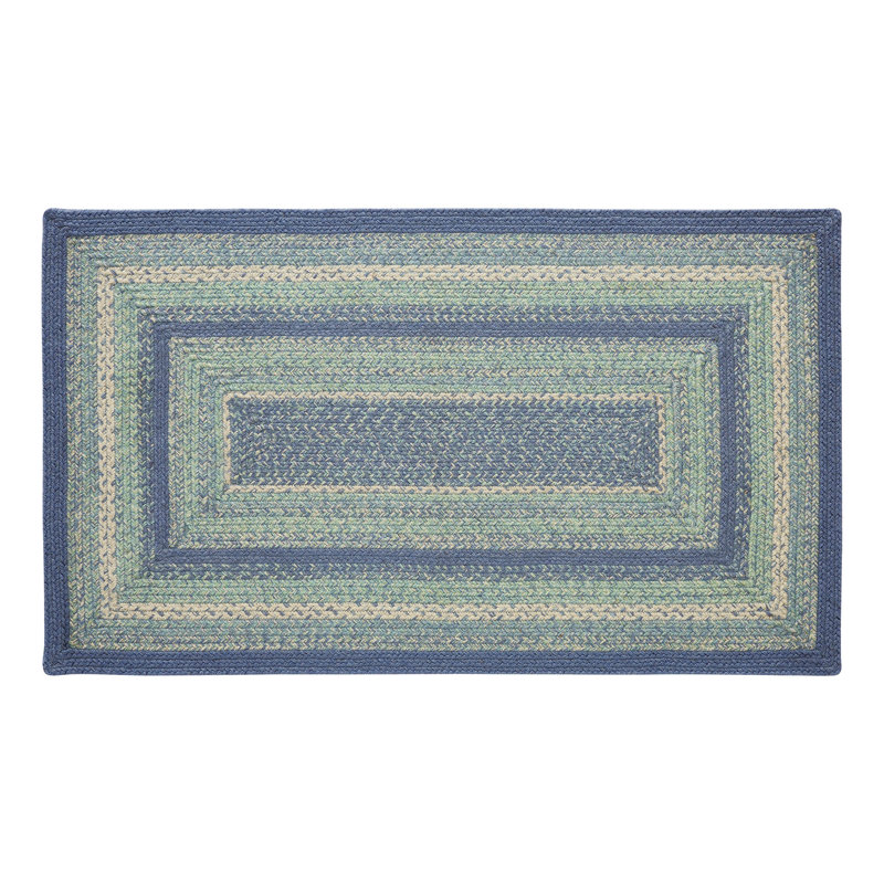 Maronay Hand Braided Geometric Indoor Rug, Rectangle 2'3" x 4'